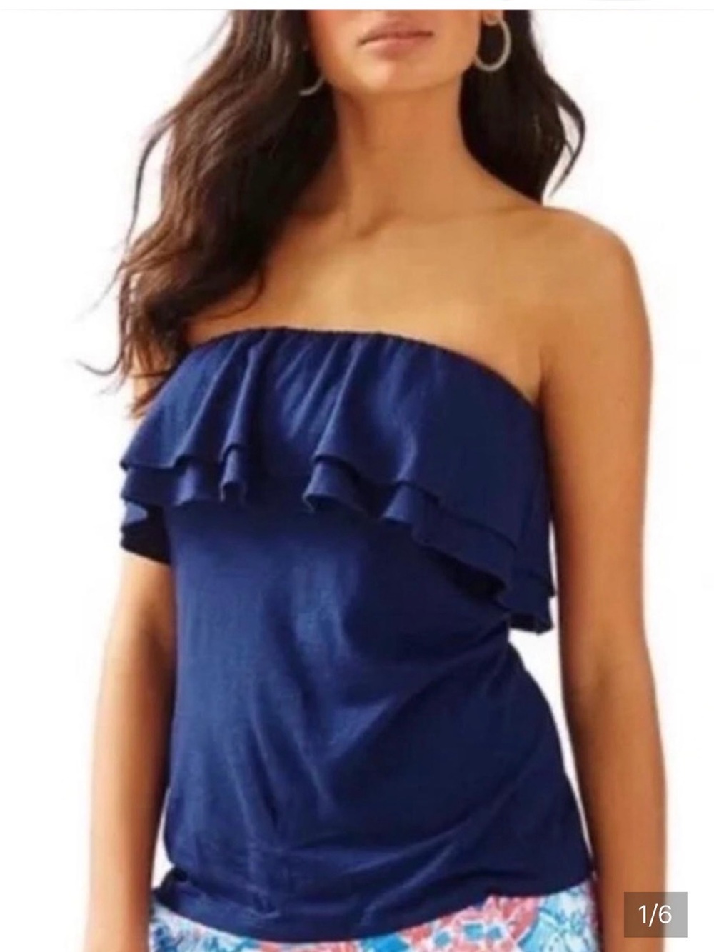 NWOT LILLY PULITZER 'Wiley" Ruffle Top Tube Top